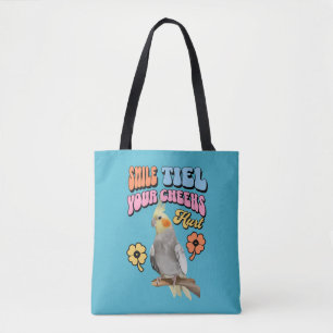 Cheerful Cockatiel Parrot  Tote Bag