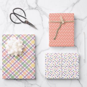 Cheerful Collection of Orange, Green & Yellow Wrapping Paper Sheet