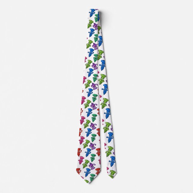 Cheerful_&_Colorful_Cartoon_Screws Tie (Front)