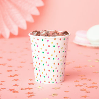 Cheerful colourful balloon birthday paper cups