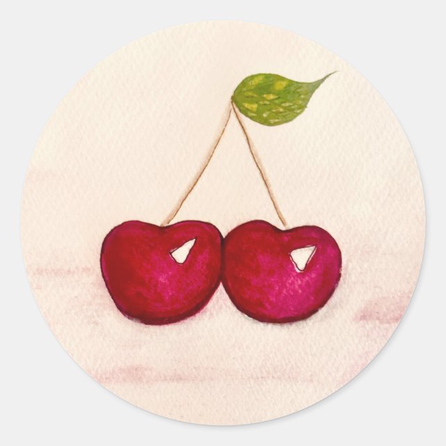 Cheerful Colourful Cherry Stickers (Front)