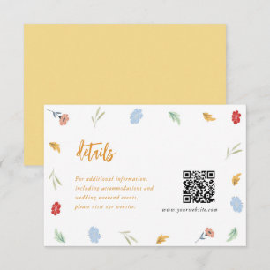 Cheerful Colourful Floral Details Enclosure Cards
