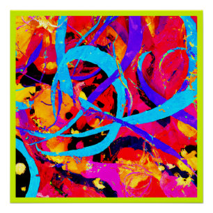 Cheerful Colourful Pattern Play Poster