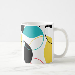 Cheerful, colourful trendy geometric circle patter coffee mug