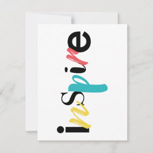 Cheerful, creative, modern typography of Inspire Card