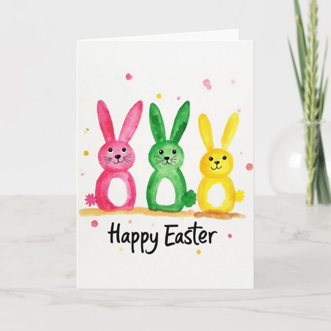 Cheerful Creature Watercolor Card (Front)