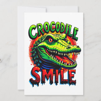 "Cheerful Crocodile Smile – Fun and Whimsical  Invitation