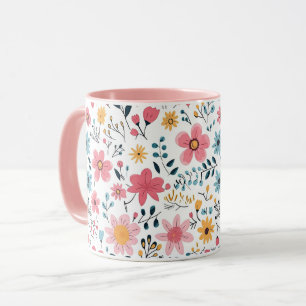 Cheerful Ditsy Wildflower Meadow Mug