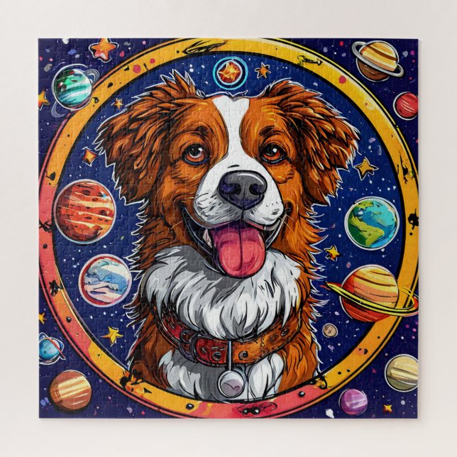 Cheerful dog jigsaw puzzle (Vertical)