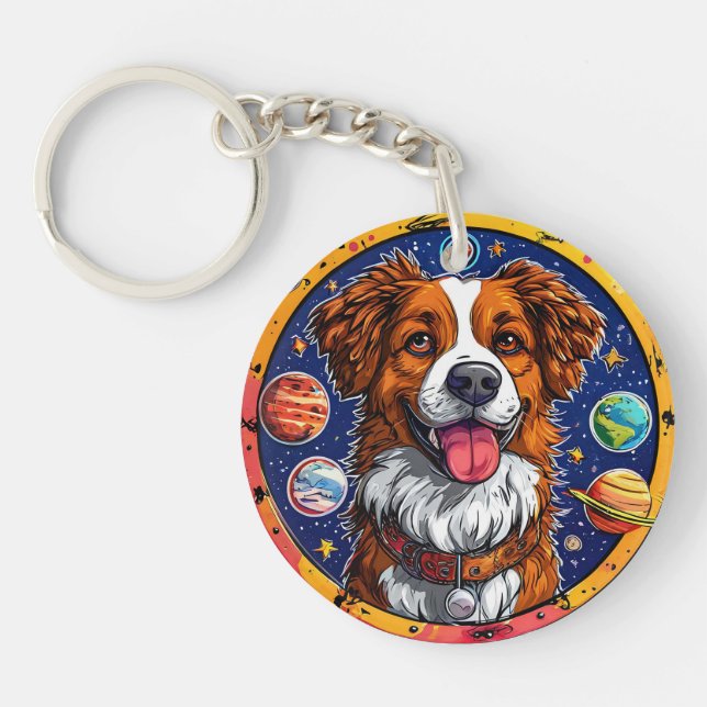 Cheerful dog keychain (Front)