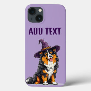Cheerful Dog Wearing a Witch Hat iPhone 13 Case
