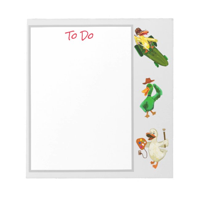 Cheerful Ducks Notepad (Front)