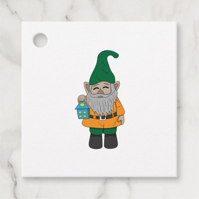 Cheerful dwarf Premium Scoop  Favour Tags (Front)