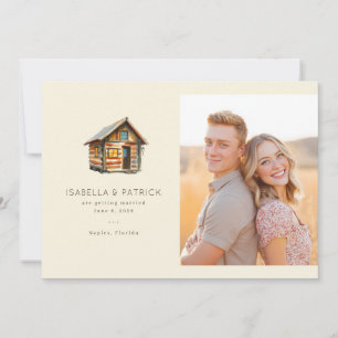 Cheerful Earthy Rustic Photo Save The Date