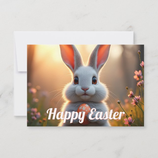 Cheerful Easter Bunny in the Magic of Spring (Front)