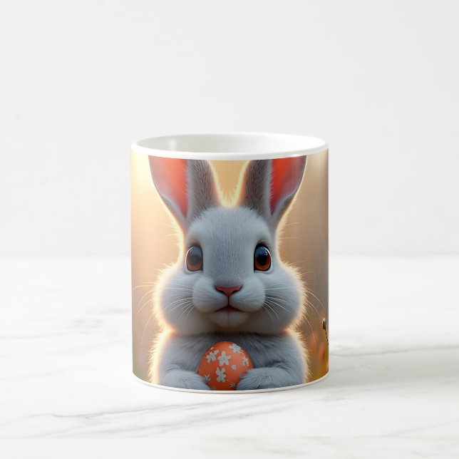 Cheerful Easter Bunny in the Magic of Spring Mug (Center)