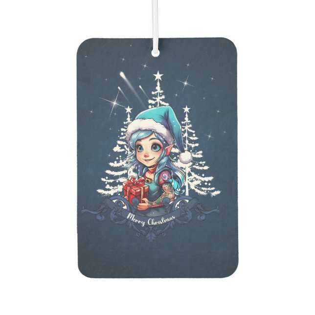 Cheerful elf  air freshener (Front)