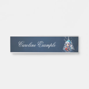 Cheerful elf   door sign