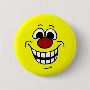 Cheerful Face Grumpey 2 Inch Round Button