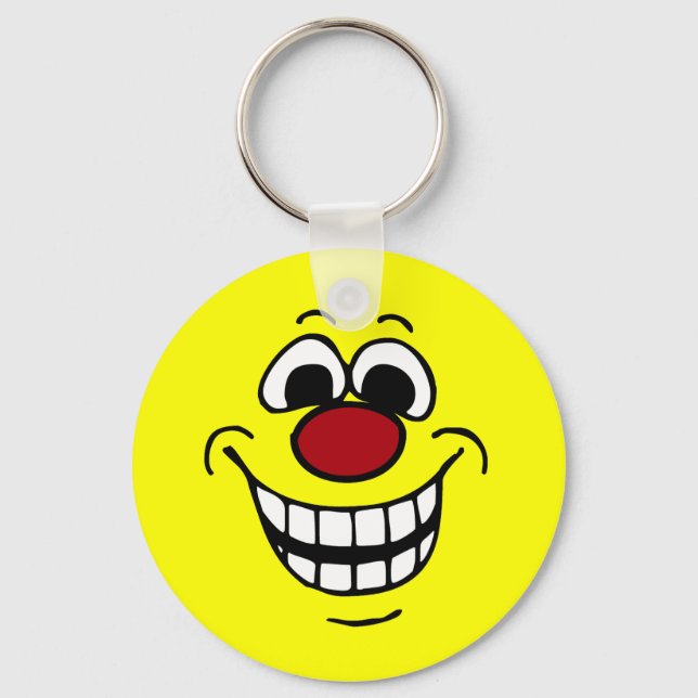 Cheerful Face Grumpey Keychain (Front)