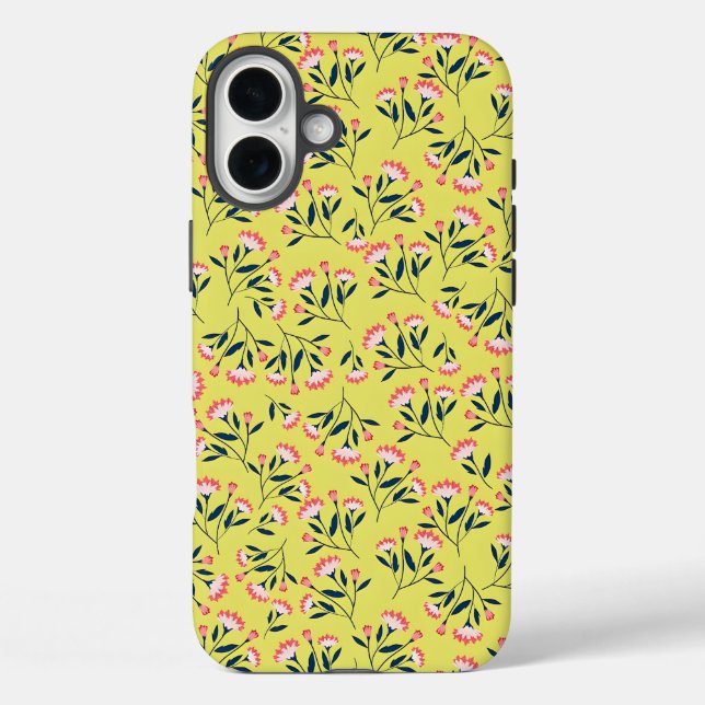  Cheerful Floral Pattern: Pink Flowers  Case-Mate iPhone Case (Back)