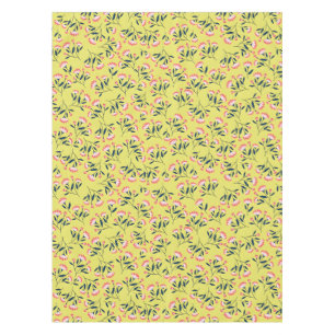 Cheerful Floral Pattern: Pink Flowers Tablecloth