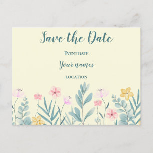 Cheerful floral  postcard