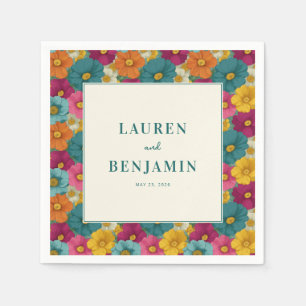 Cheerful Floral Vintage Napkin