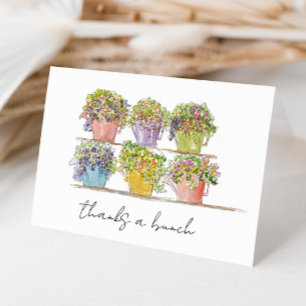 Cheerful Flower Market Hand Drawn Sketch Thank You Card