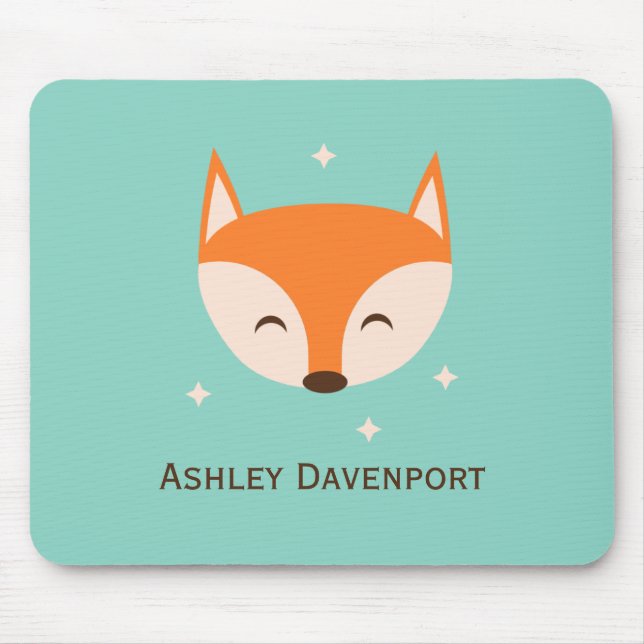 Cheerful Fox Mouse Pad (Front)
