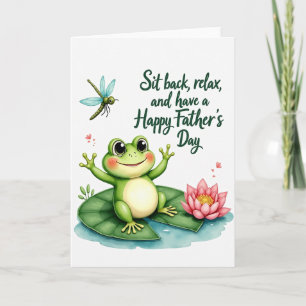 Cheerful Frog Fathers Day Card