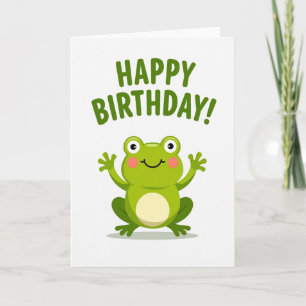 Cheerful Froggy Birthday Card