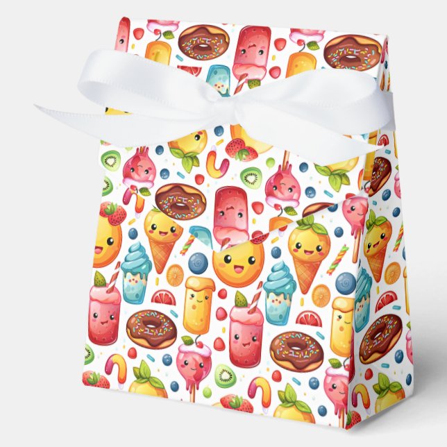 Cheerful funny cute sweets  Favor Box (Front)