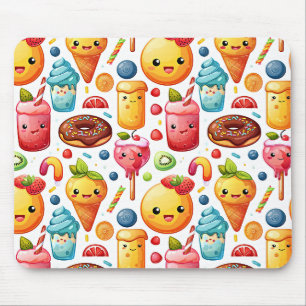 Cheerful funny cute sweets Mouse Pad