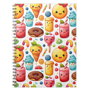 Cheerful funny cute sweets Notebook