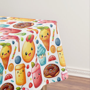  Cheerful funny cute sweets  Tablecloth