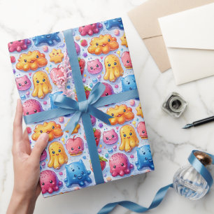 Cheerful funny cute sweets Wrapping Paper
