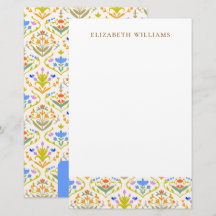 Cheerful Garden Botanical Personalized Stationery