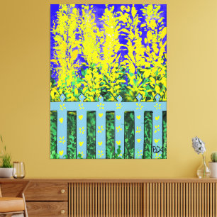 Cheerful Garden Escape: A Dance of Yellow Blooms Canvas Print