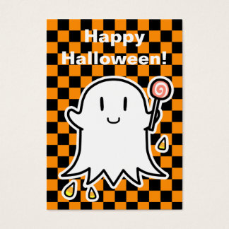 Cheerful Ghost Halloween card (edit your message)
