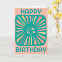 Cheerful Glow Sun HAPPY BIRTHDAY Customized BDAY