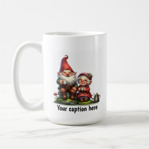Cheerful Gnomes Enjoying a Coffee Break Mug