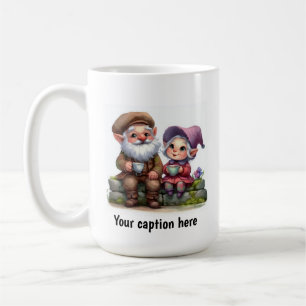 Cheerful Gnomes Enjoying a Coffee Break Mug