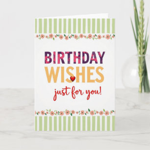 Cheerful Golden Birthday Card