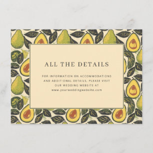 Cheerful Green Avocado Illustration Enclosure Card