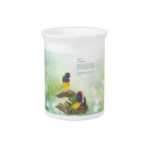 Cheerful Handpainted Endangered Gouldian Finch
