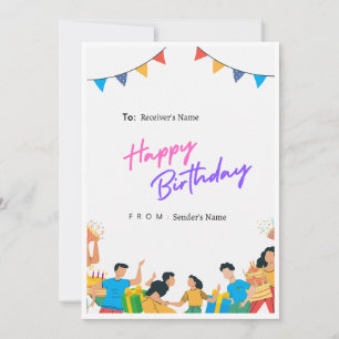 Cheerful Happy Digital Birthday Card