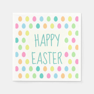 Cheerful Happy Easter Colourful Napkin