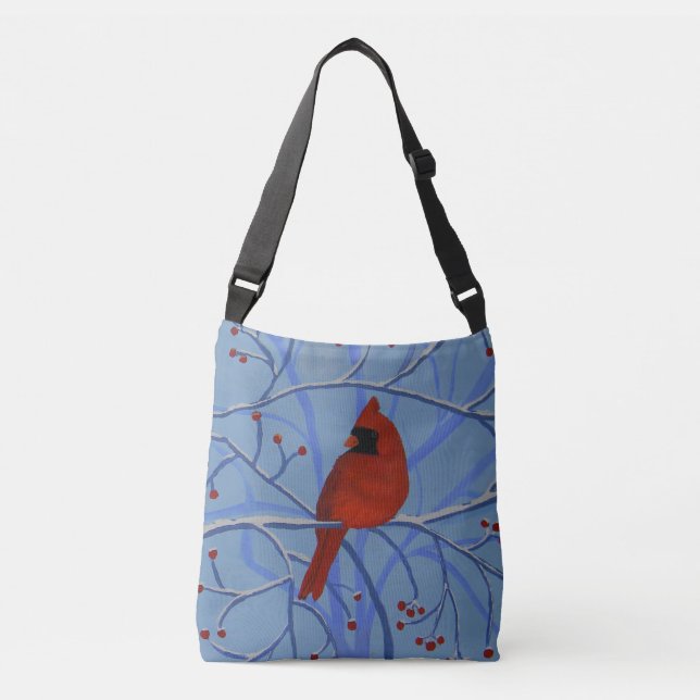 Cheerful heart Cardinal Crossbody Bag (Front)