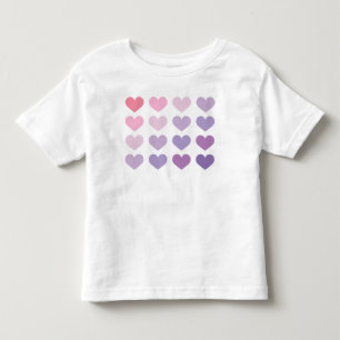 Cheerful Hearts in Pink and Purple Tones Toddler T-shirt